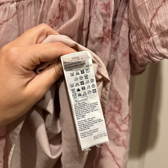 ALLSAINTS Isobella Freya Dress in Mink Pink - Picture 11 of 11